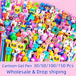 Pens 30/50/100/150 Cute Cartoon Gel Pen 0.5mm Ink Pen Birthday Gift School Award Student Gift Fun Girl Pen Writing Korean Stationery