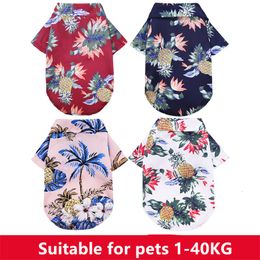 Dog Apparel XS-5XL Summer Big Dog Clothes French Bulldog Shirt Dog Accessories Hawaiian Beach Style Puppy Clothes Summer Cool Cat Clothing 230627