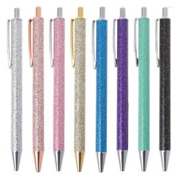 Luxury Bling Metal Ballpoint Pen 1.0mm Glitter Oil Flow Pens Office Supplies Sch W3JD