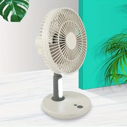 1pc Desktop Fan With LED Light, Ultra-quiet 8-inch Three-speed Adjustable Small Fan