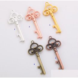 Openers Retro Keychain Bottle Opener - Zinc Alloy Diy Beer Keyring For Unique Key Lovers Drop Delivery Home Garden Kitchen Dining Bar Dhirr