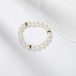 Strand Synthetic Rhinestone Imitation Pearl Bracelet For Women Wedding Bridesmaid Gift 2023 Simple Fashion Ladies Jewellery