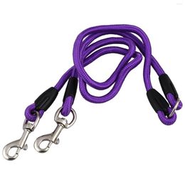 Dog Apparel Nylon Duplex Double Coupler Twin Lead Two Way Pet Dogs Walking Leash Safety
