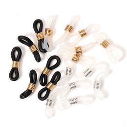 Eyeglasses Accessories 100 pcs Ear Hook Spectacles Chain Glasses Retainer Ends Rope Sunglasses Cord Holder Strap End Loop Connector 230628