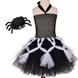 Girl's Dresses Handmade knitted Spider Tutu Dress Baby Girls Dresses for Girls Halloween Costume Kids Cosplay Christmas Birthday Party Dresses 230627