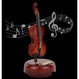 Party Favor Musical Rotating Violin Guitar Box - Miniature Creative Artware For Christmas Favors Instrument Collectors Drop Delivery Dhohf