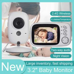 2.4G Wireless Video Baby Monitor with 3.2 Inch LCD 2 Way Audio Night Vision Surveillance Security Camera Babysitter 8 lullabies L230619