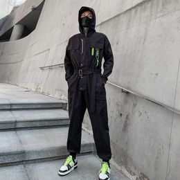 Men's Jeans Spring Summer Techwear Jumpsuit Men Japanese Fashion Harajuku Overalls Hip Hop Casual Cargo Pants Pantalones Hombre 230628