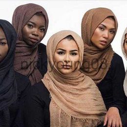 Bandanas *190cm Bubble Plain scarf/cotton Scarf Fringes Women Soft Solid Hijab Popular Muffler Shawls Big Pashmina Wrap Hijab Scarves x0628