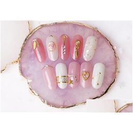 Nail Practise Display Beauty Salon Natural Resin False Tips Board Colour Palette Polish Cream Mixing Spata Drop Delivery Health Art Dhc5F