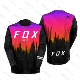 Men's T-Shirts 2022 HPIT FOX Men's Downhill Jerseys Mountain Bike MTB Shirts Offroad DH Motorcycle Motocross Sportwear Clothing Racing