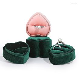 Jewellery Pouches High Heart Ring Box Pink Love Shaped Rings Earring Holder Boxes Engagement Wedding Valentine Gift Display Drop