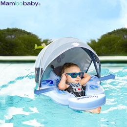 Sand Play Water Fun Mambobaby Baby Float With Roof Swimming Ring Non Inflatable Buoy Swim Trainer Paddling Pool Floats Accessories Toddler Toys 230627