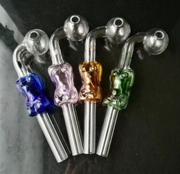 Glass Smoking Pipes Manufacture Hand-blown hookah Bongs Spliced Colourful Beauty Curved Pot