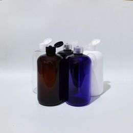 Storage Bottles 10pcs 500ml Empty Big Travel Size Plastic White Blue Black Shower Gel Liquid Soap Shampoo Cosmetic Packaging