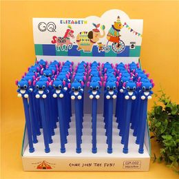 Pens 48 Pcs/lot Cartoon Stitch Gel Pen Cute 0.5 mm Black Ink Signature Pen Office School Writing Supplies Stationery Gift