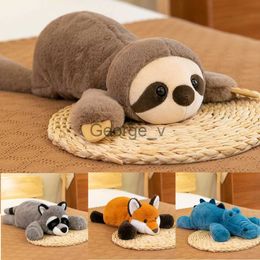 Stuffed Plush Animals 4560cm Sloth Bradypus Raccoon Fox Crocodile Plush Dolls Baby Animal Dolls Soft Cotton Stuffed Doll Soft Toys Stuffed Gift J230628