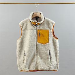 Designer Vests Parkas S Jackets Lamb Fleece Vest for Men and Womens Outerwear Fleece Jacket Thick Warm Down Couple Coats Loose50