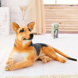 Plush Dolls Plush Toy Stuffed Toy Simulation Stand Sit Cartoon Dog German Shepherd Dog Super Realistic Dog Toy Kids Gift Pography Props 230627