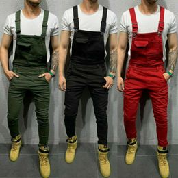 Men's Jeans Mens Denim Overalls Dungarees Bib Jumpsuits Pants Playsuit Trousers 230628