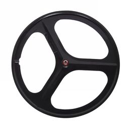 Bike Wheels Magnesium Alloy Bike Wheel 700C Bicycle Rim 3 Spoke FixieTRI Front Rear Fixed Gear Flip-Flop Hub Mag Wheelset Cycling Modifiable 230628