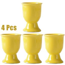Egg Boilers 4pcs White Cup Holder Hard Soft Boiled Eggs Holders Cups Kitchen Breakfast Banquet Supplies Accessories 230627