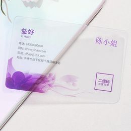 Cards 200pc/500pc/1000pc Custom business card printing/ plastic transparent pvc card print/waterproof/ name/visiting card free design