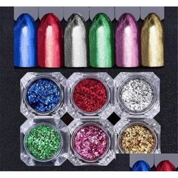 Nail Glitter Magic Mirror Chameleon Flakes Sequins Powder Gold Sier Red Irregar Paillette Manicure Decoration Xb1 Drop Delivery Heal Dhao0