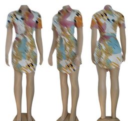 2023 Летние повседневные платья Женщины зашнуруют пуговица вниз по сети оценочное платье для вечеринки сексуальное платье для рубашки женская дизайнерская одежда J2845