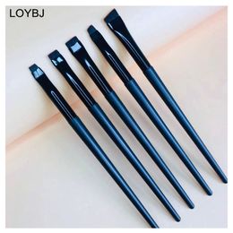 Makeup Tools LOYBJ Thin Eyebrow Eyeliner Brush Super Fine Angled Brow Contour Portable Women Liner Cream Cosmetic 230627