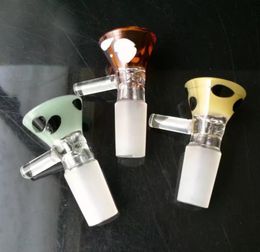 Glass Smoking Pipes Manufacture Hand-blown hookah Bongs Colour Dot Funnel Adapter