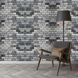 Wallpapers Vintage Grey Old Brick Wallpaper Self-Adhesive Removable Paper Home Decoration Peel And Stick Apartment Refurbished Sticker