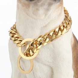 Dog Collars Walking Large Heavy Collar Medium Duty Slip Cuban For 15mm Link Stainless Steel Chain Small