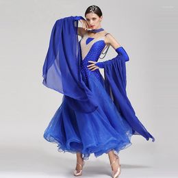 Stage Wear Ballroom Dance Dress Custom-made Competition Costumes Girls/ Women Modern Waltz Standard Skirts