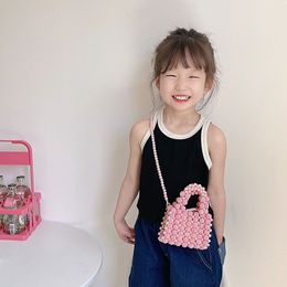 Handbags Childrens Mini Clutch Bag Cute Pearl Wallet for Girls Coin Pouch Tote Hand Bags Kawaii Kids Crossbody Gift 230628