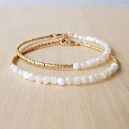 Bangle Gold-color Miyuki Elegant Bracelet Ladies Hand Beaded High-end Luxury Valentine's Day Romantic Gift