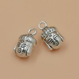 100Pcs Alloy Buddha Head Charm For Bracelet Necklace Earrings Jewellery Making Crafts A-434