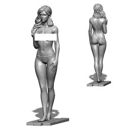 Photography 1/24 75mm 1/18 100mm Resin Model Sexy Female Beauty Girl 3D Printing Figure Unpaint No Colour RW214