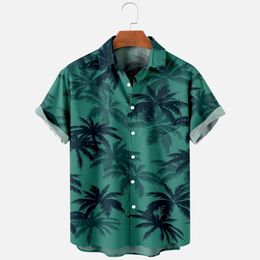 Men's Dress Shirts Fashion Summer TShirts Hawaiian 3d Print Cosy Casual One Button Short Sleeve Beach Oversized 230628