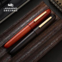 Pens Jinhao Fountain Pen 9056 Wooden Pole OldFashioned Classic Retro Calligraphy Business Office Gift Ink Pen