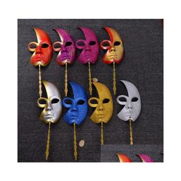 Party Masks Sparklestick Glitter Masquerade Mask - Midnight Venetian Ball Carnival S Drop Delivery Home Garden Festive Supplie Dh4Mz