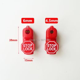 Boots 51pcs Stop Lock and Magnetic Key Detacherfor Store Display Security Hook Stoplok Plastic Little Red Hook Lock 6mm