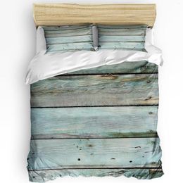 Bedding Sets Wood Plank Retro Style Printed Comfort Duvet Cover Pillow Case Home Textile Quilt Boy Kid Teen Girl 3pcs Set