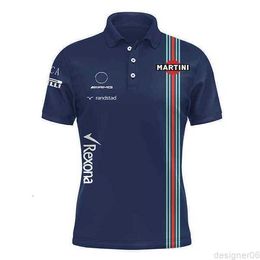 Summer New Shirt F1 Racing Suit Williams Benz Team T-shirt Polo Shirt Men's Lapel Racing Overalls Shirt Women Polos Tops 5xl2 2RAE0