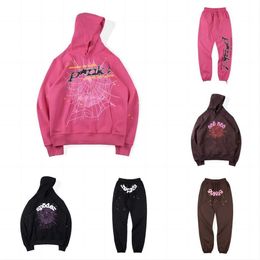 Young Thug Pink Sp5der 555555 Men Women Hoodie High Quality Foam Print Spider Web Graphic 555555 Sweatshirts Pullovers S-XL Dc