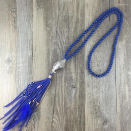 Pendant Necklaces Design Wood Beads Buddha Handmade Tassel Necklace Boho Style Knotted Winter Women Jewelry