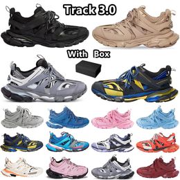 2023 Track 1.0 Casual Shoes Designer Mens Women Platform Sneakers Luxe Vintage Tracks Runners Gomma Leather Walking Trainers With Box