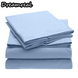 Bedding sets Dreamreal 100% Egyptian Cotton Bed Sheet Set Luxury Fitted Flat Sheets Pillowcase Bedsheet Soft Wrinkle Free 230626