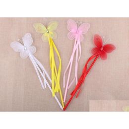 Party Decoration Magiccuffs Wand Masquerade Show Supplies With Love Heart Butterfly Fairy Stick - Perfect Gift For Christmas Childre Dh63R