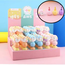 Pens 36 pcs/lot Mini Unicorn Building Block Highlighter Cute 3 Colours Drawing Painting Art Marker Pen School supplies Stationery gift